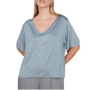 Vince Silky Flutter Sleeve Knit Top